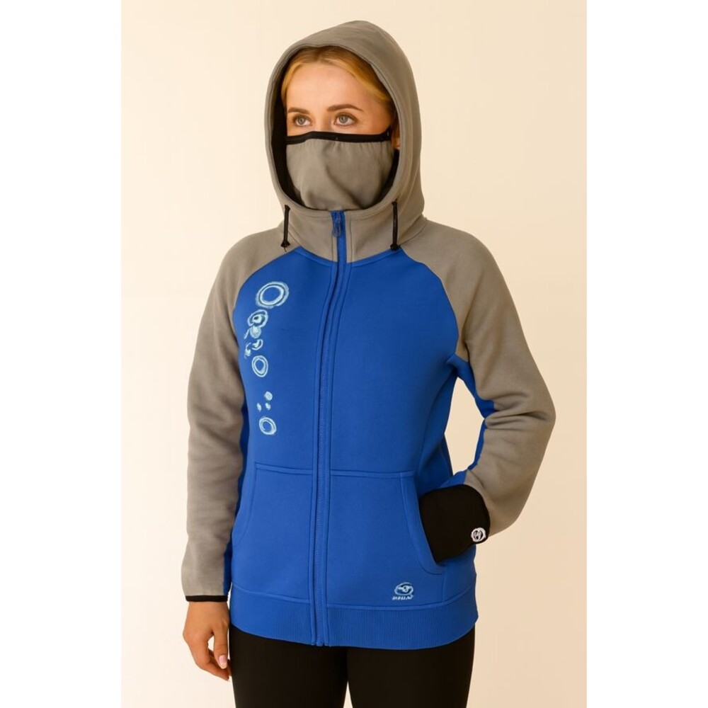 Loki Gear Fleece Hoodie Womens sz S Versacuff Face Mask Neck Gaiter Cell Pocket